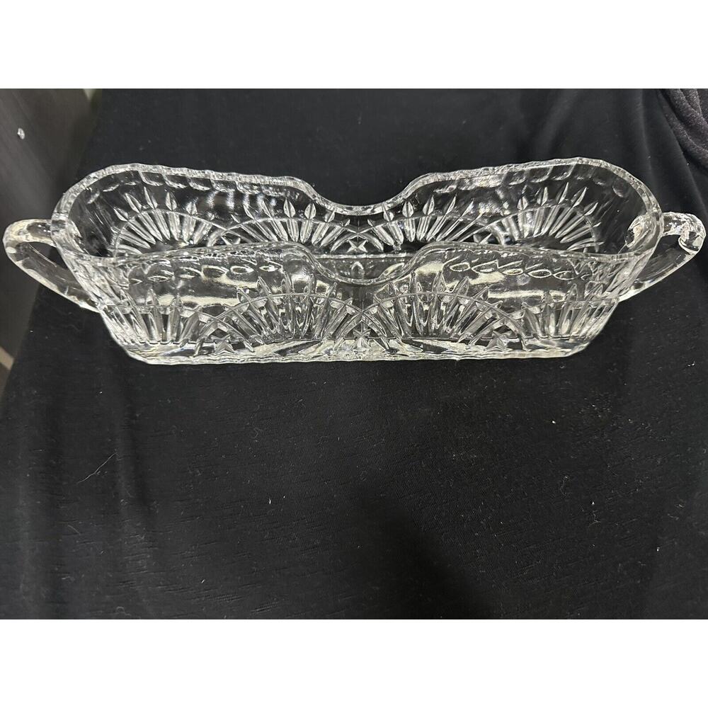 Godinger Shannon Crystal FREEDOM Spoon Fork Flatware Cutlery Holder Caddy